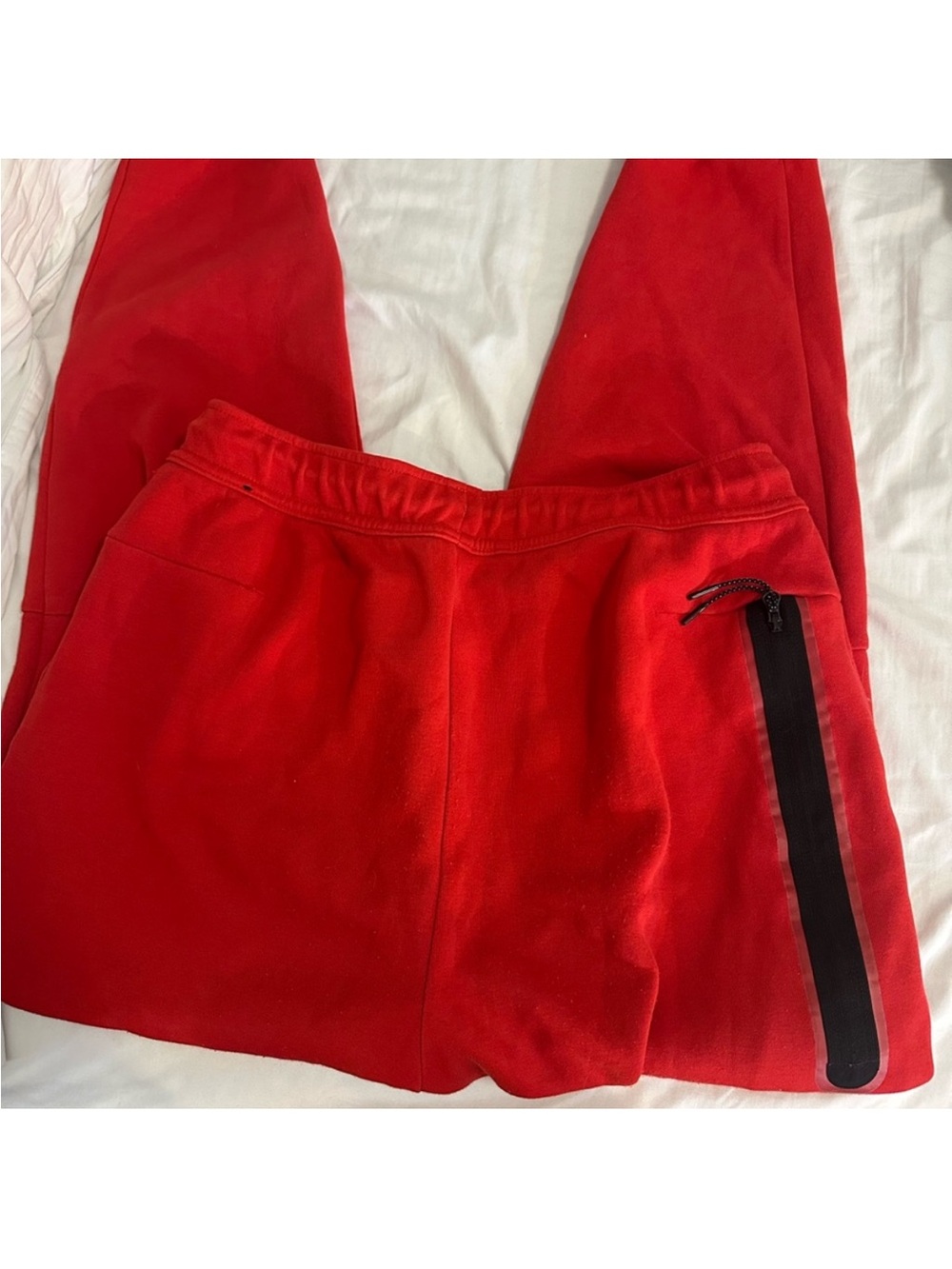 Nike Red Women's Jogger Sweatpants with Black Logo - Picture 2 of 4